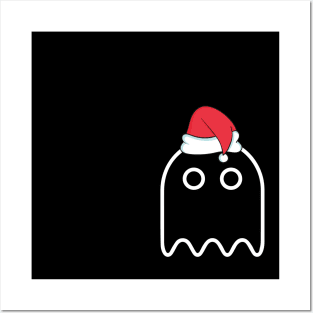 Pacman Ghost Christmas Posters and Art